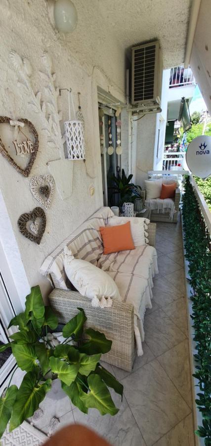 Sea View Across The Golden Bay Beach, Cosy Sunny, Spacious In Aretsou Kalamaria * Thessaloniki