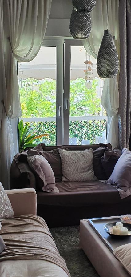 Apartment Sea View Across The Golden Bay Beach, Cosy Sunny, Spacious In Aretsou Kalamaria Thessaloniki