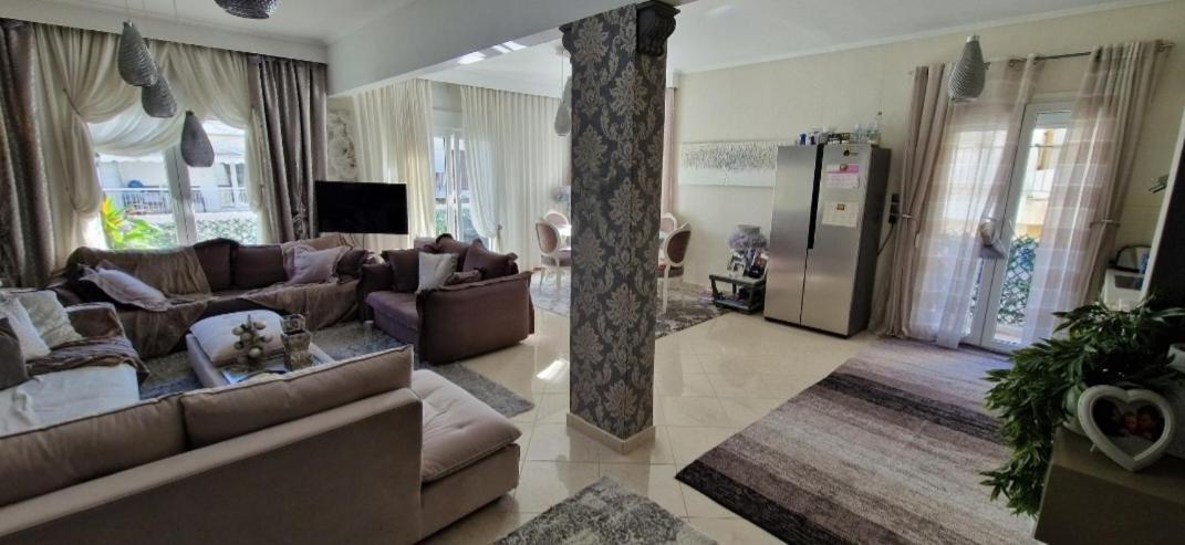 Sea View Across The Golden Bay Beach, Cosy Sunny, Spacious In Aretsou Kalamaria * Thessaloniki